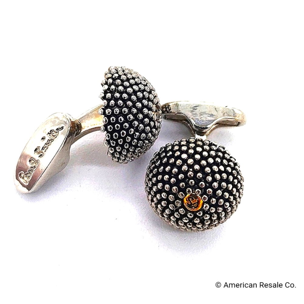 Vintage Paul Smith Round Dot Cuff Links Set